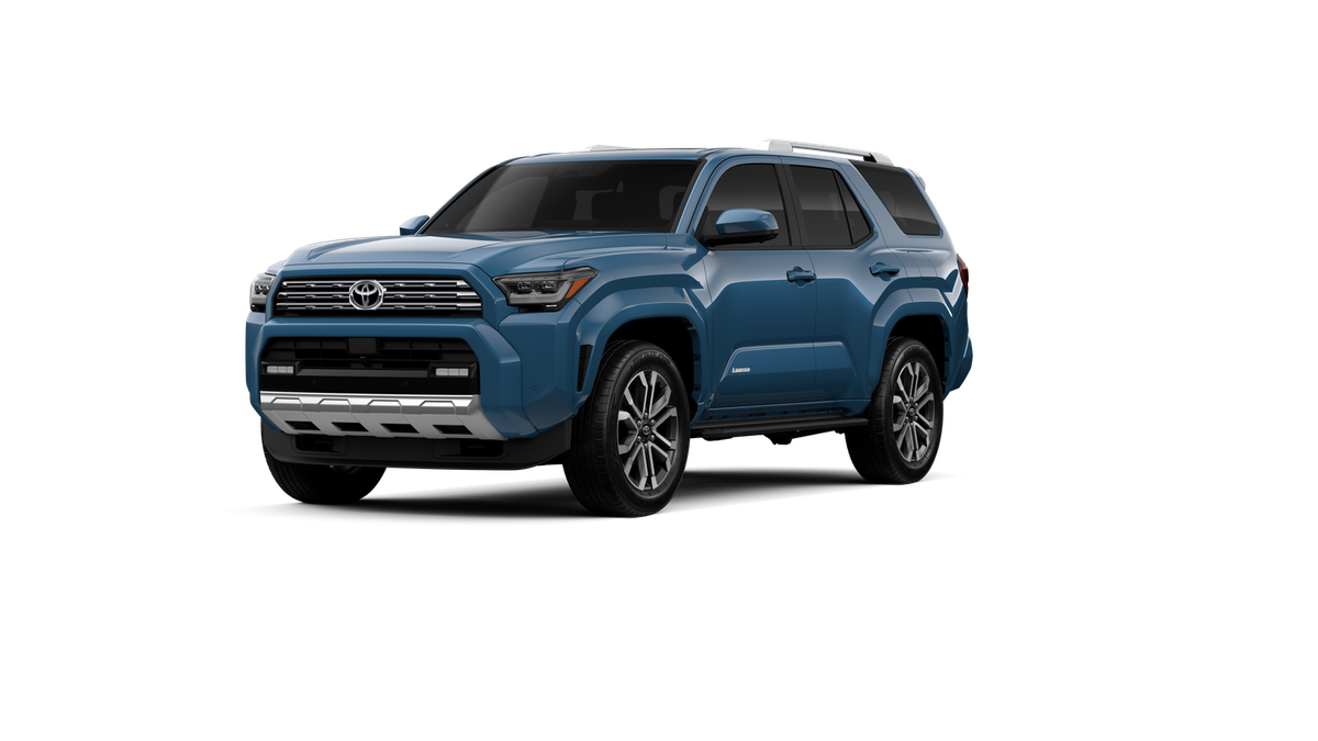 2026 Toyota 4Runner Limited in Heritage Blue — front three-quarter view